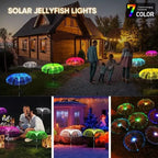 1-10pcs 7Color Changing Outdoor Lamp Solar Jellyfish Lights Waterproof
