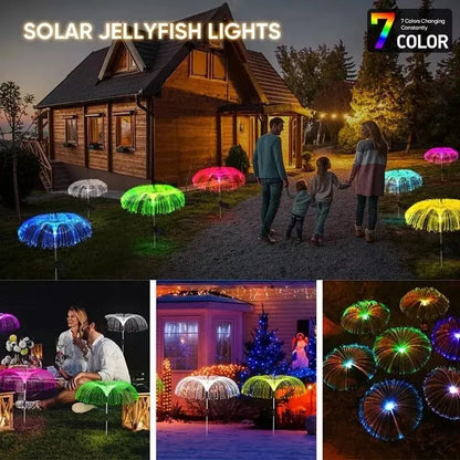 1-10pcs 7Color Changing Outdoor Lamp Solar Jellyfish Lights Waterproof