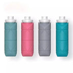 1Pc 600ml Foldable Space-saving Portable Reusable Silicone Sport Water