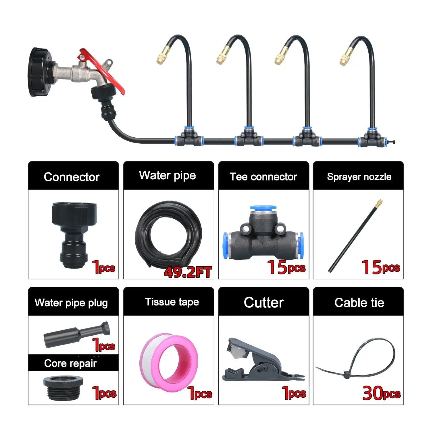 Sistema de riego AquaCurve™ 💧 — Riego inteligente para jardines 360°