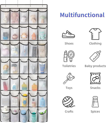 35 Pocket Wall-mounted Sundries Shoe Organiser Closet Storage Shoe