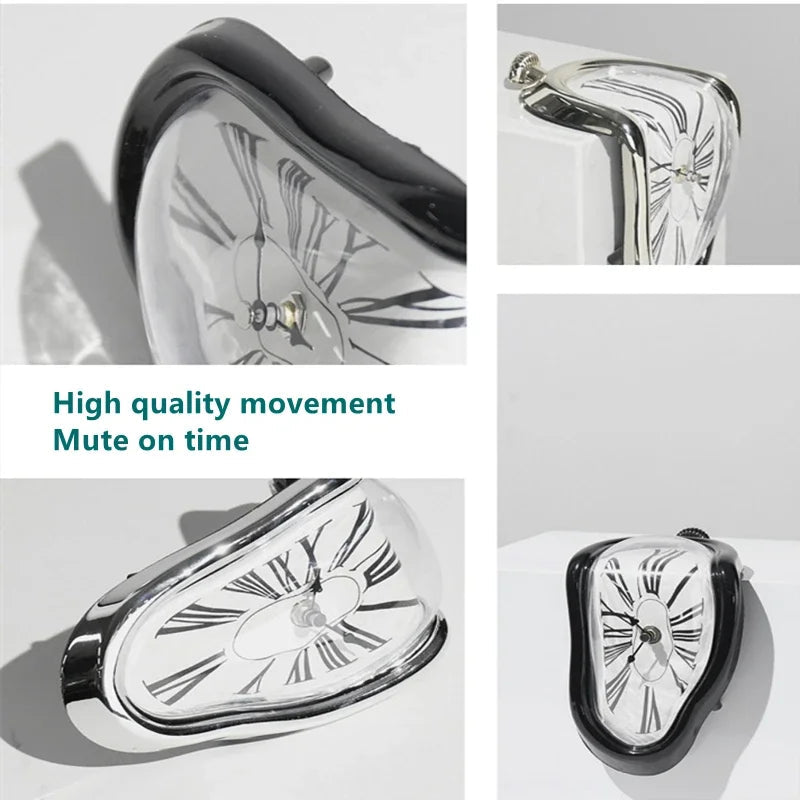 Surreal Melting Clock Silent Melted Wall Clock Salvador Dali Style Wall Watch for Decorative Home Office Shelf Desk Table Gift Shop1102673948 Store
