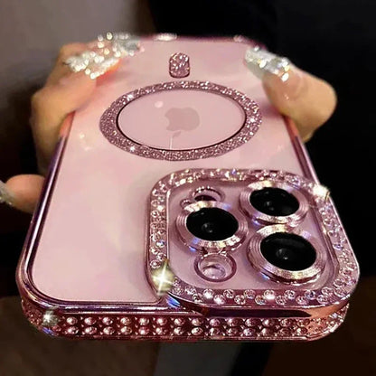 Glitter Diamond Transparent Case For iPhone 16 Series Yaolanhu Store