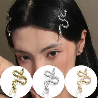 2023 New Gothic Punk  Metal Snake Medusa Hairpin Hair Clip for Women
