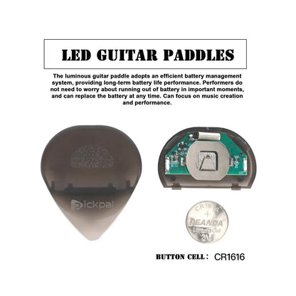 Miwayer LED Luminous Guitar Pick - ABS Electric Heart-shaped Guitar Picks With Three-Color Light Options (White/Green/Purple) Miwayer Music Store