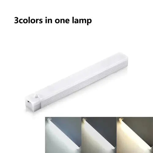 Luz nocturna de inducción recargable tipo C con sensor de movimiento LED para armario