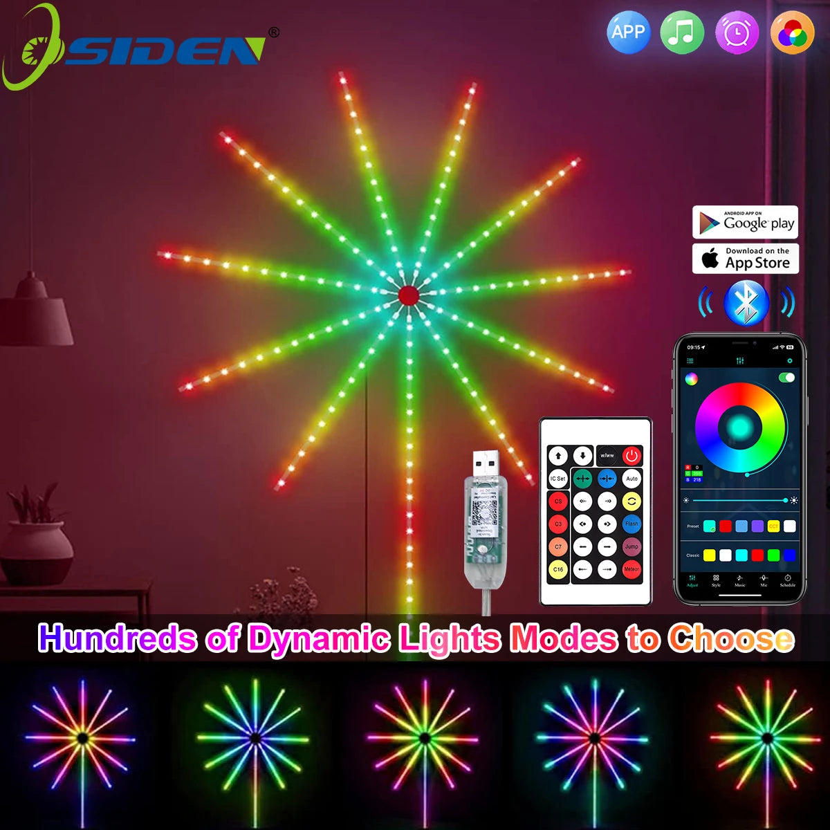 Smart Fireworks Light Show – Sync to Music via App, No Fireworks Needed!