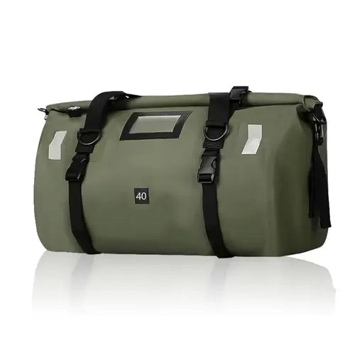 Bolsa Seca Impermeable para Moto con Reflectores, Bolsa de Viaje Duffle Trasera Esquí