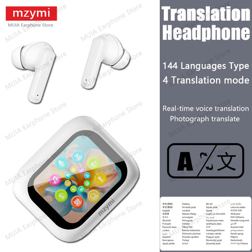 mzymi Full In Touch Screen Headphone ANC E18 Pro Bluetooth Earphone AliExpress