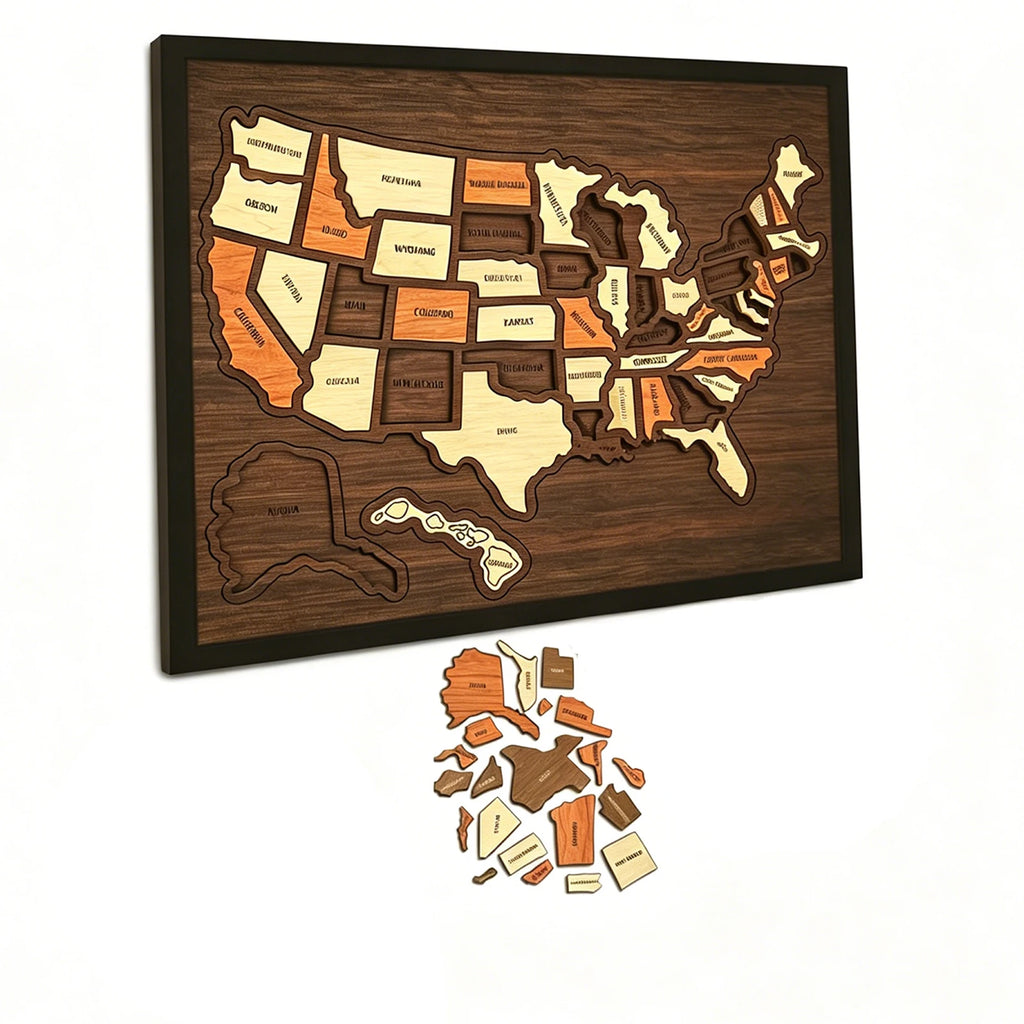 MapQuest™ USA Puzzle 🗺️✨ — Build Your Travel Memories