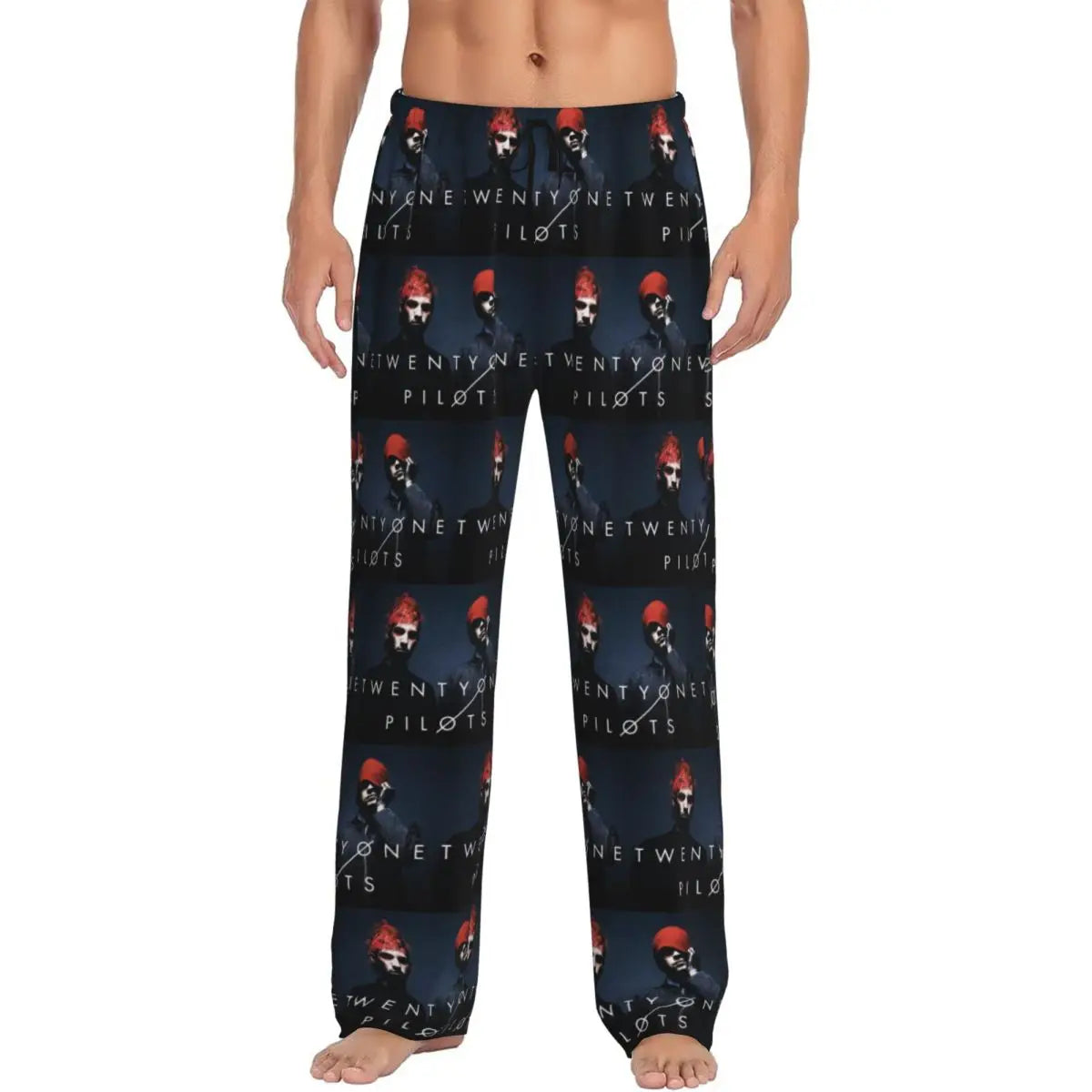 Custom T-Twentys One P-Pilots Rock Logo Hot Pajama Pants Men's Lounge Sleep Stretch Sleepwear Bottoms with Pockets