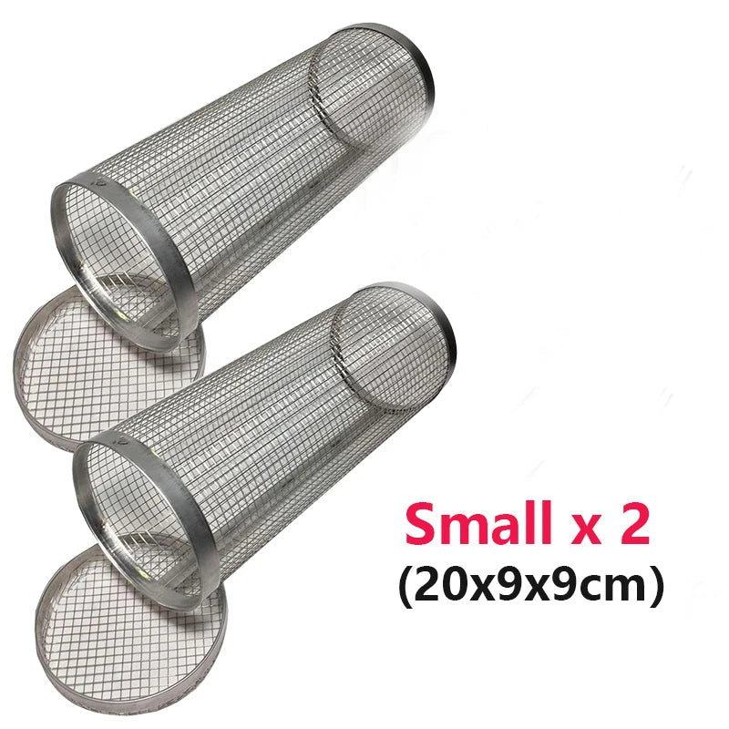 1PC BBQ Cage Rolling Stainless Steel Outdoor Grilling Basket Grill AliExpress