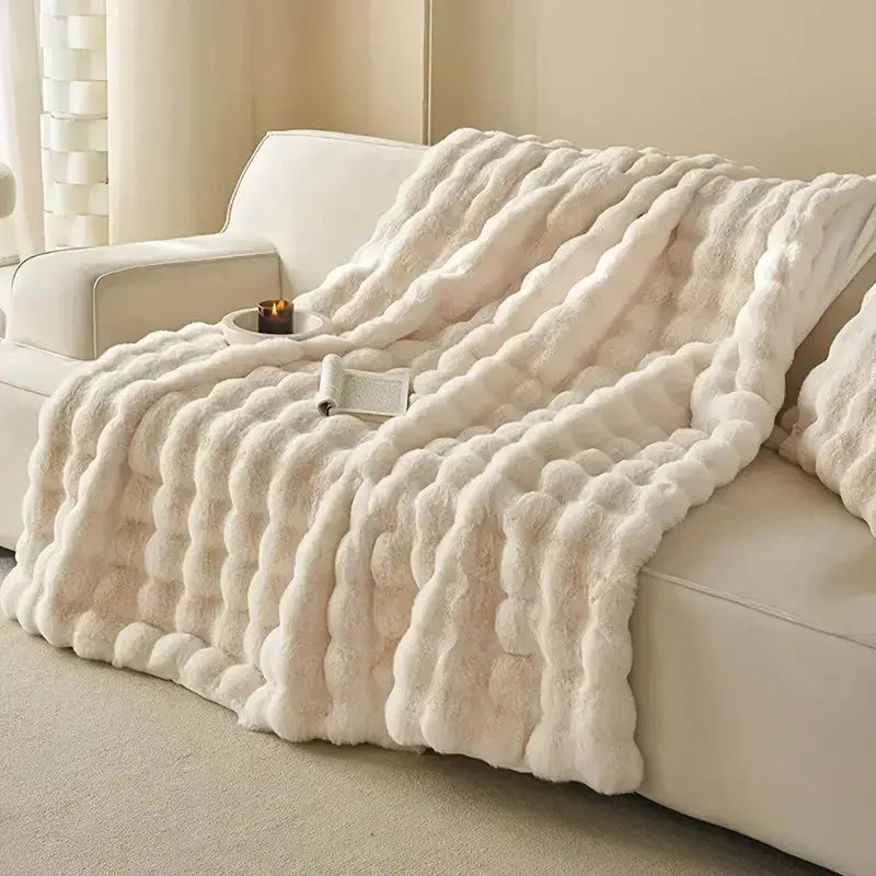 Artificial Rabbit Plush Autumn Warm Bed Blanket Plush Soft Sofa Throw AliExpress
