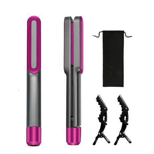 Professional Hair Iron For Thick  2 In 1  Straightener Styling Tools Maroon Asteria