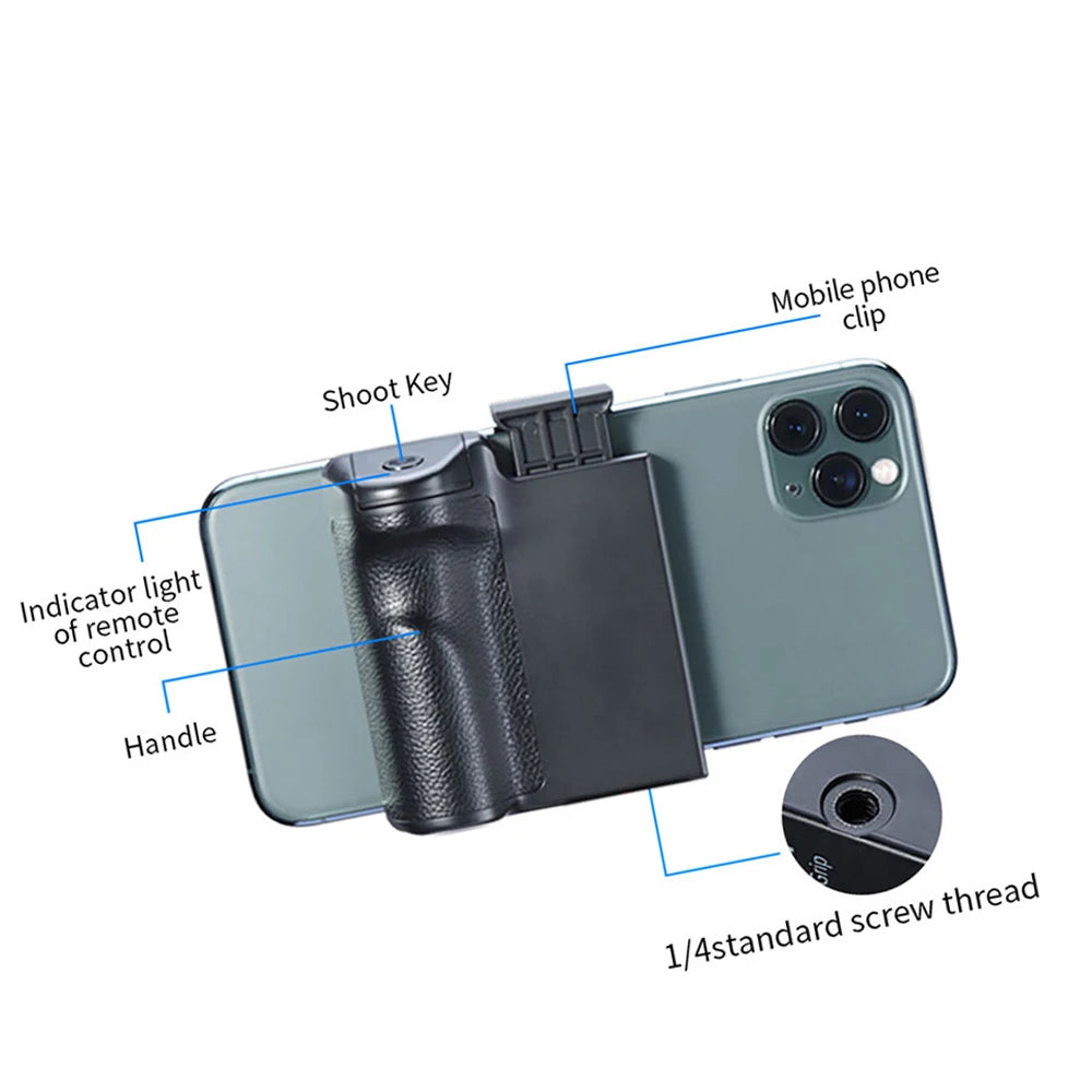 New Smartphone Handheld Selfie Booster Hand grip Bluetooth Remote Control Phone Shutter for iPhone Android Phone 8YV Store