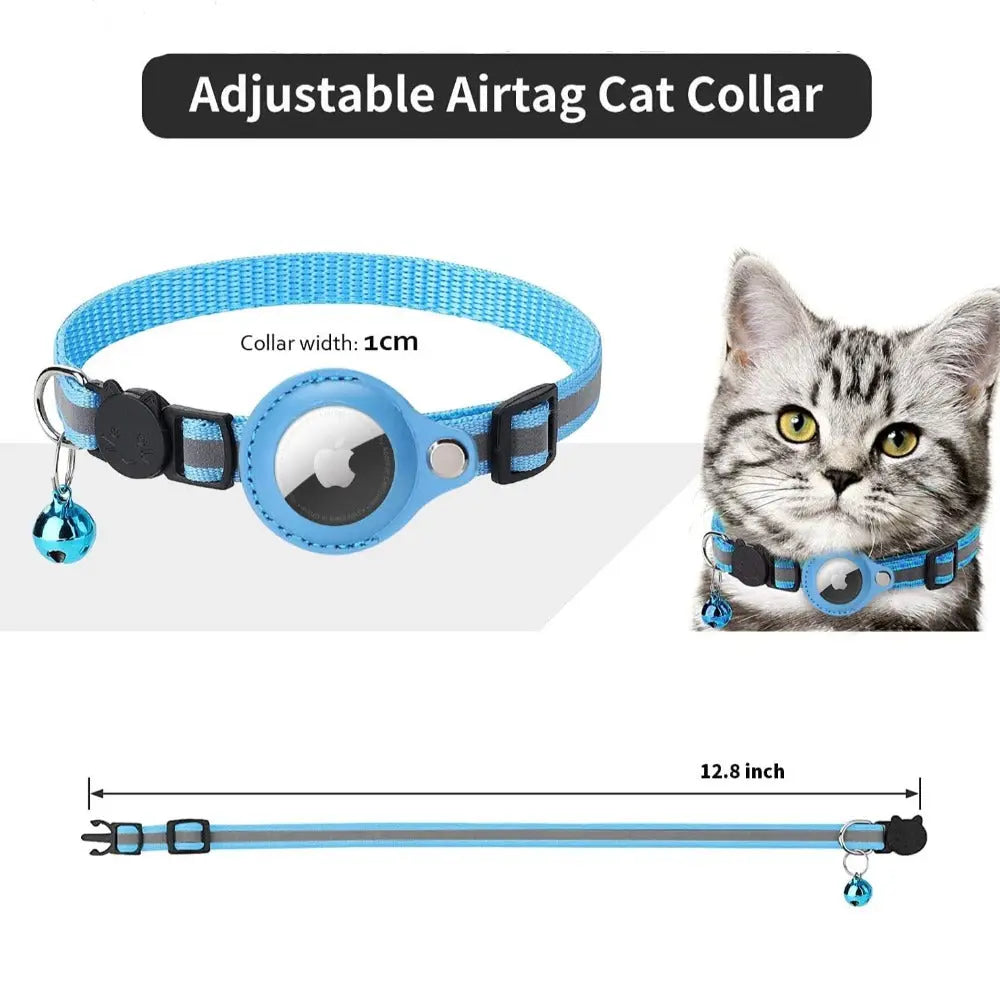 Reflective Airtag Case Collar for Cats and Dogs Yellow Pandora