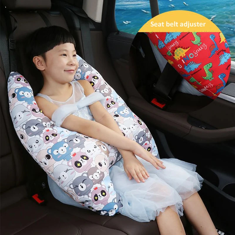 Cute Animal Pattern Kid Neck Head Support U-Shape Children Travel