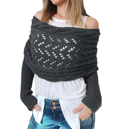 SnugStyle™ Knitted Shrug – Effortless Elegance