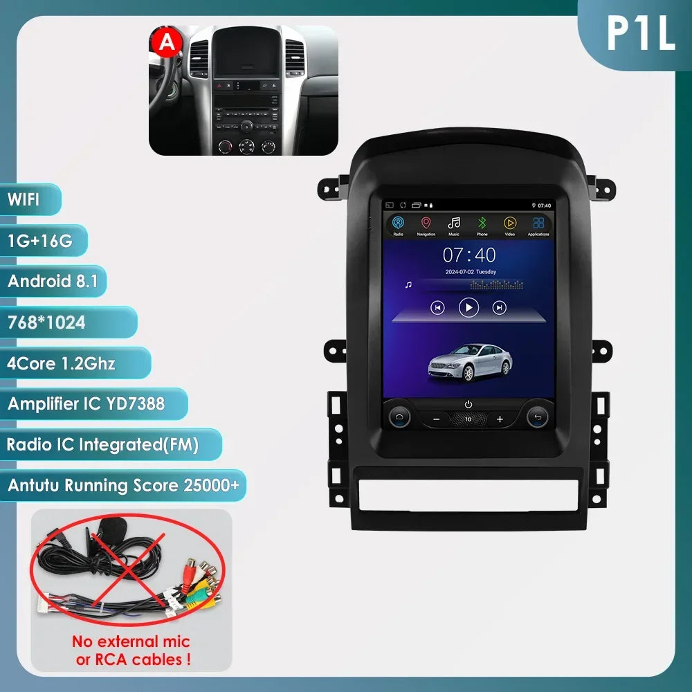 Chevrolet Captiva Sport 2006 - 2012 Multimedia Hizpo Auto Radio Global Store