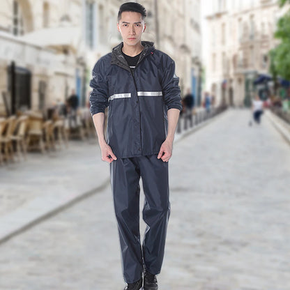 Raincoat and Rainpants Suit Waterproof Full Body Rainstorm Prevention Thickened Motorcycle Raincoat Set for Motorcyclist Rider