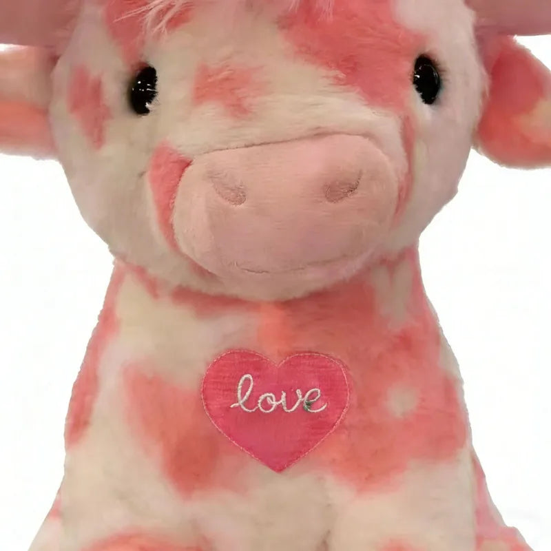 LoveMoo™ Pink Cow Plush 🐮💖 Cuddles Full of Love