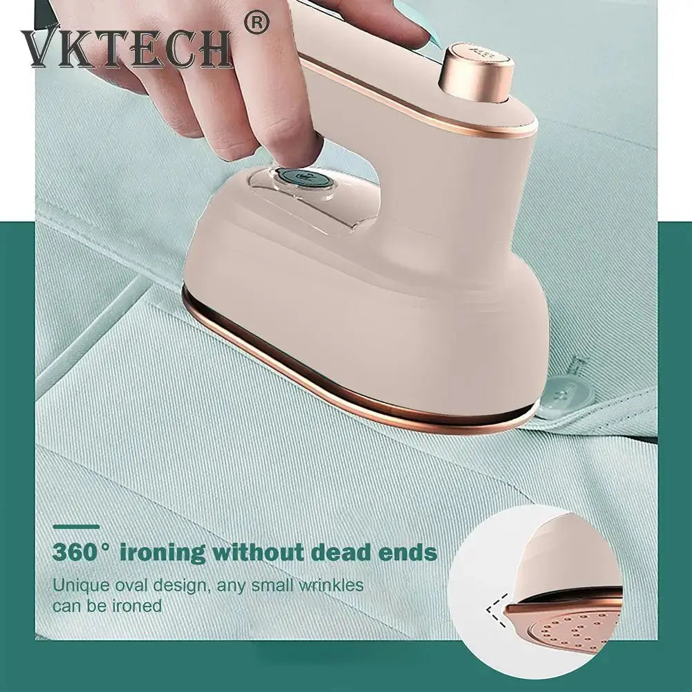 Professional Mini Steam Iron Handheld Portable Garment Steamer Dry Wet Clothes Fabric Ironing Machine for Home and Travel New VKTECH Official Store