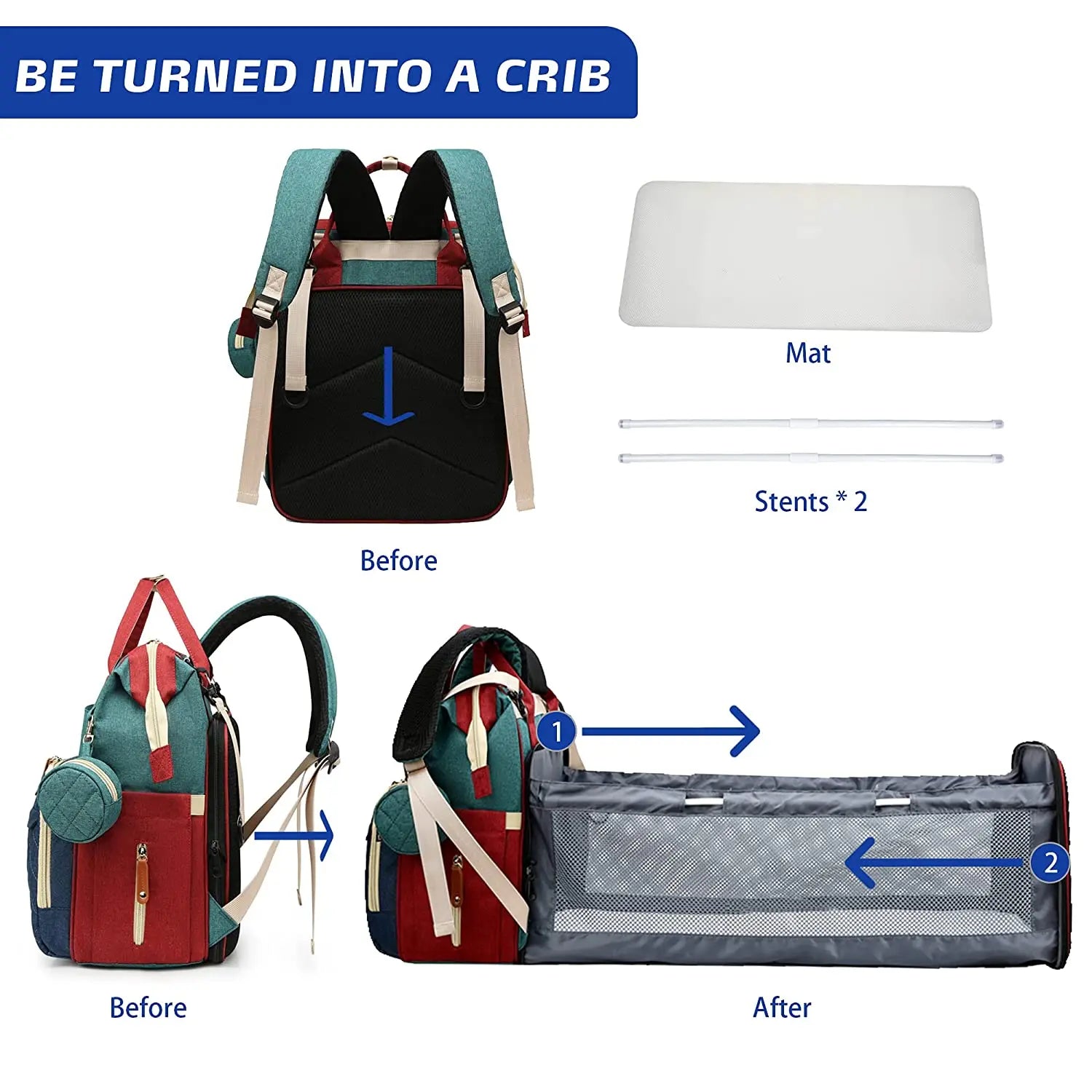 3-in-1 Diaper Bag & Baby Bed YOURSChoice Store