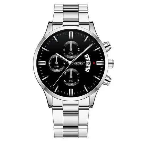 2023 Luxury Fashion Mens Watches Silver Stainless Steel Quartz Wrist
