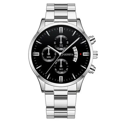 2023 Luxury Fashion Mens Watches Silver Stainless Steel Quartz Wrist