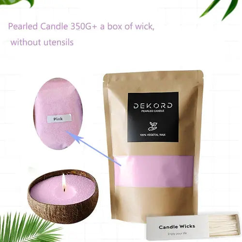 Arena de cera rosa Perlas flotantes para velas materiales de bricolaje Granulado de color