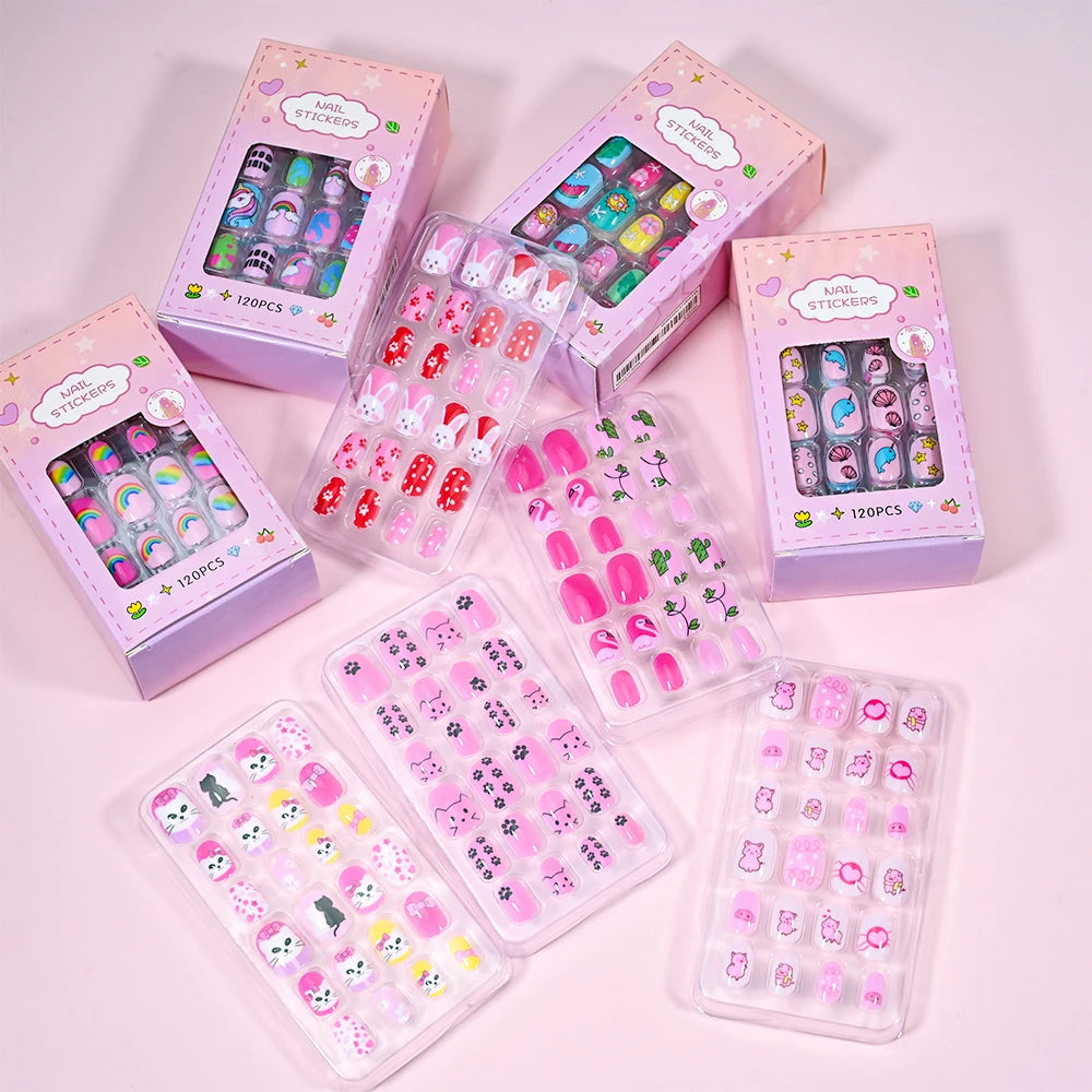 GlamTiny™ – 520 Sparkly Nail Stickers for Creative Kids 💅