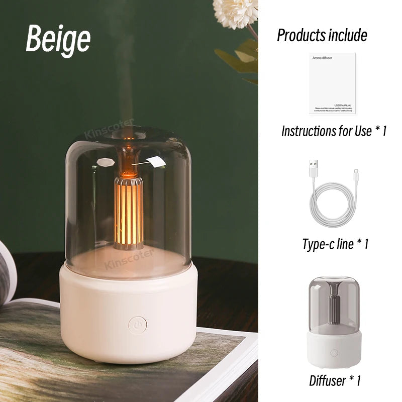 KINSCOTER Portable Mini Aroma Diffuser USB Air Humidifier Essential Oil Night Light Cold Mist Maker Sprayer for Home Gift HUMI Store