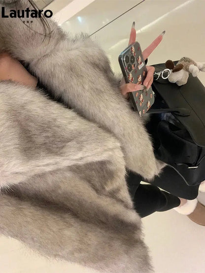 Lautaro Autumn Winter Oversized Loose Casual Luxury Soft Thick Warm AliExpress