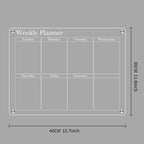 3Pcs Acrylic Planning Board Set Acrylic Clear Dry Erase Blank Weekly Monthly Planner Board with 6 Pens 15.7x11.8inch