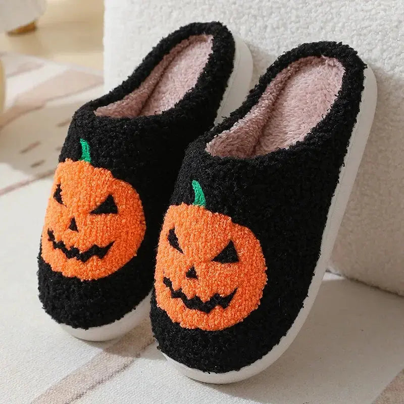 Cozy Halloween House Shoes Halloween Style Winter Cotton Slippers with