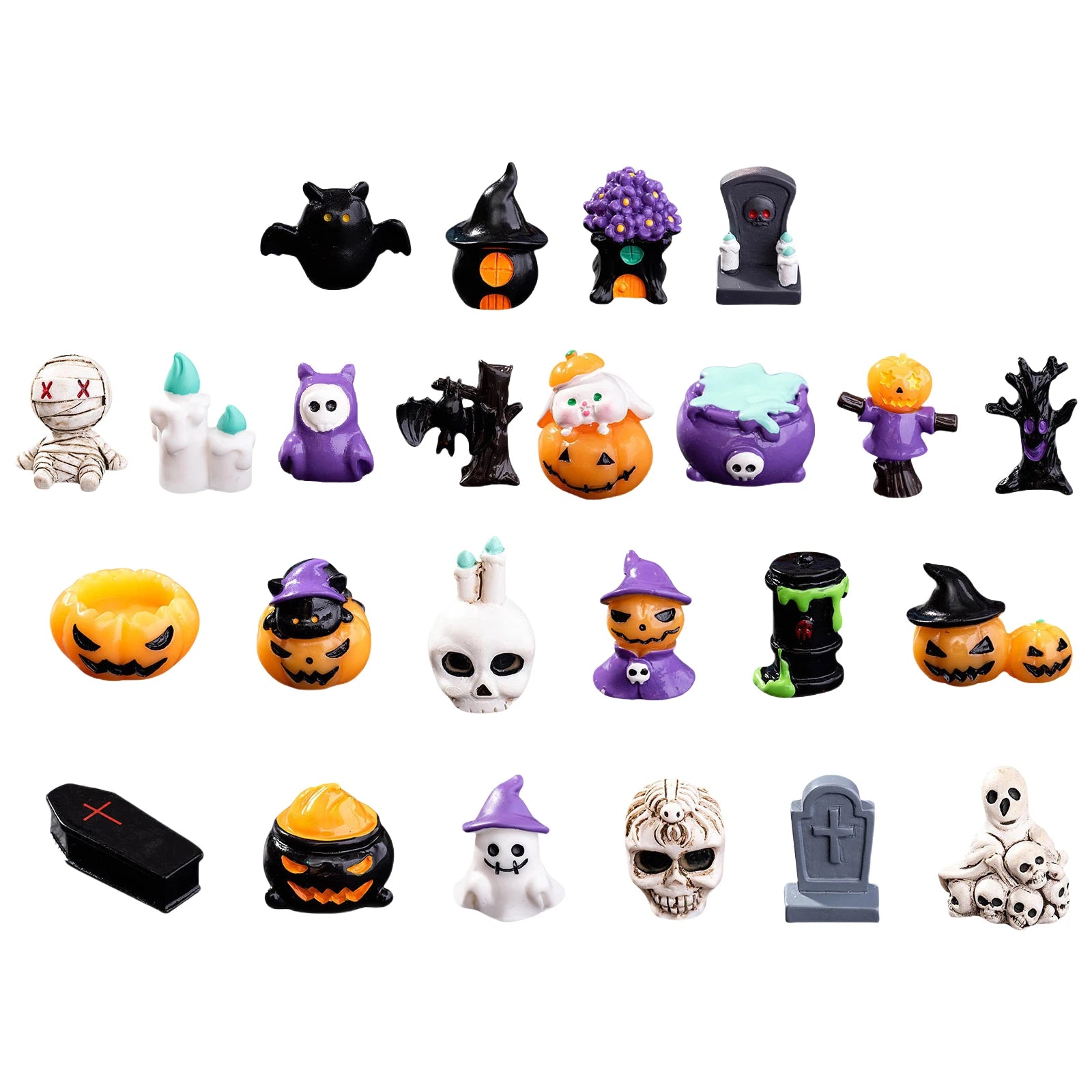 Halloween Advent Calendar 2025 with 24Pcs Horror Figures Halloween Countdown Calendar Spooky Advent Calendar for Kids and Adults