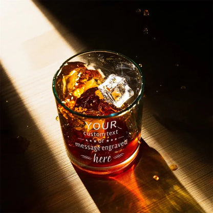 Personalized Whiskey Glass Groomsmen Gifts Custom Logo Text Whiskey