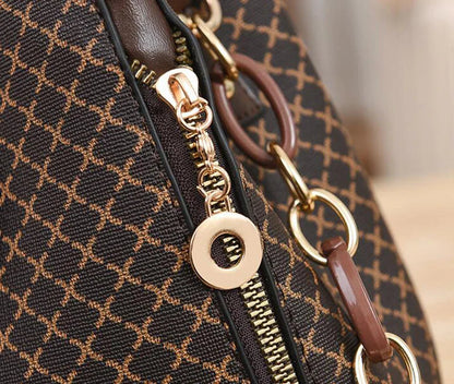 New Women Handbag Bag Luxury Design Bucket Shoulder Crossbody Bag Flip Check Print Large Capacity Single Shoulder Straddle Bag Yogodlns Outlet Store