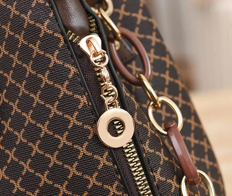 New Women Handbag Bag Luxury Design Bucket Shoulder Crossbody Bag Flip Check Print Large Capacity Single Shoulder Straddle Bag Yogodlns Outlet Store
