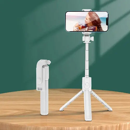 Trípode para palo selfi inalámbrico con luz y control remoto Bluetooth