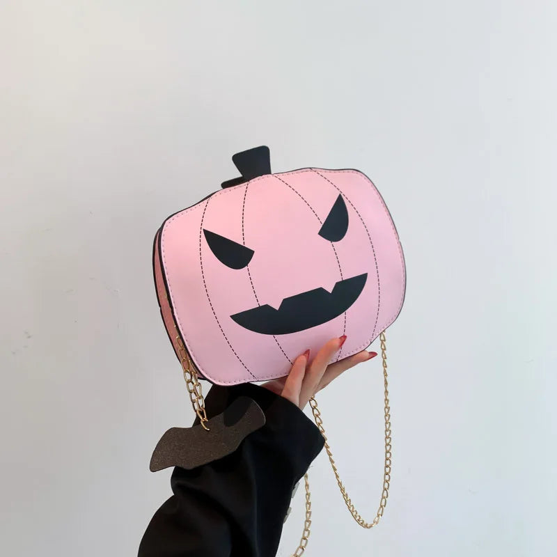 ‌2025 New Halloween Pumpkin Bag - Funny Cartoon Crossbody Chain Shoulder Bag Crossbody Chain Purse