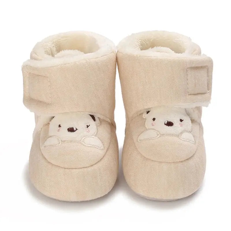 Arrival Baby Animals Cartoon Pattern Toddler Cotton Shoes Chocolate Lily