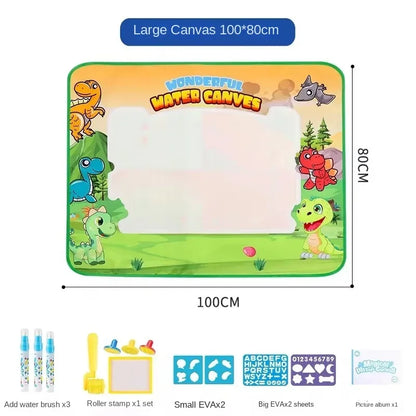 150X100cm Magic Water Canvas Graffiti Drawing Board Repeatedly Doodle Water Painting Carpet  Reusable Drawing Mat Kids Toy Gift