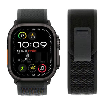 For Apple Watch Series 10 46mm Nylon Loop Magnetic Buckle Watch Band(Smoke Purple) Elegant-Straps Store