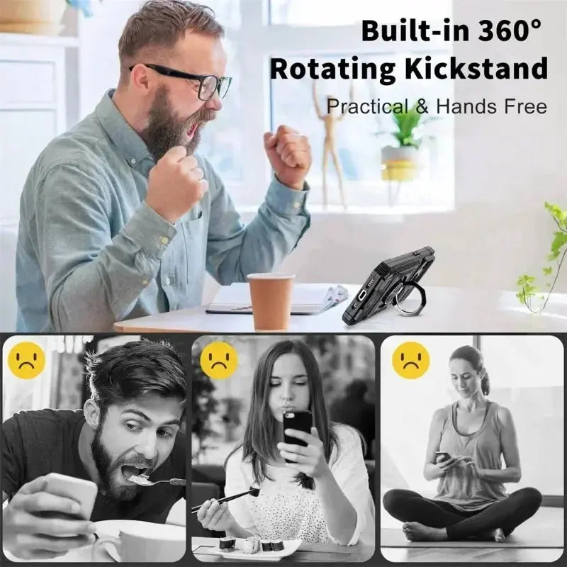 Case For iPhone Magnetic Rotated Ring Kickstand Heavy Duty Drop Protection Wallet Cover Shop1103753338 Store