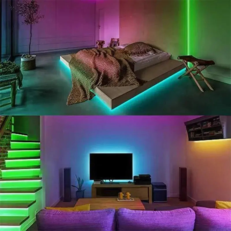 RGB LED Strip Lights Bluetooth TV Backlight 30m 1-5m 3535 Luces Para AliExpress