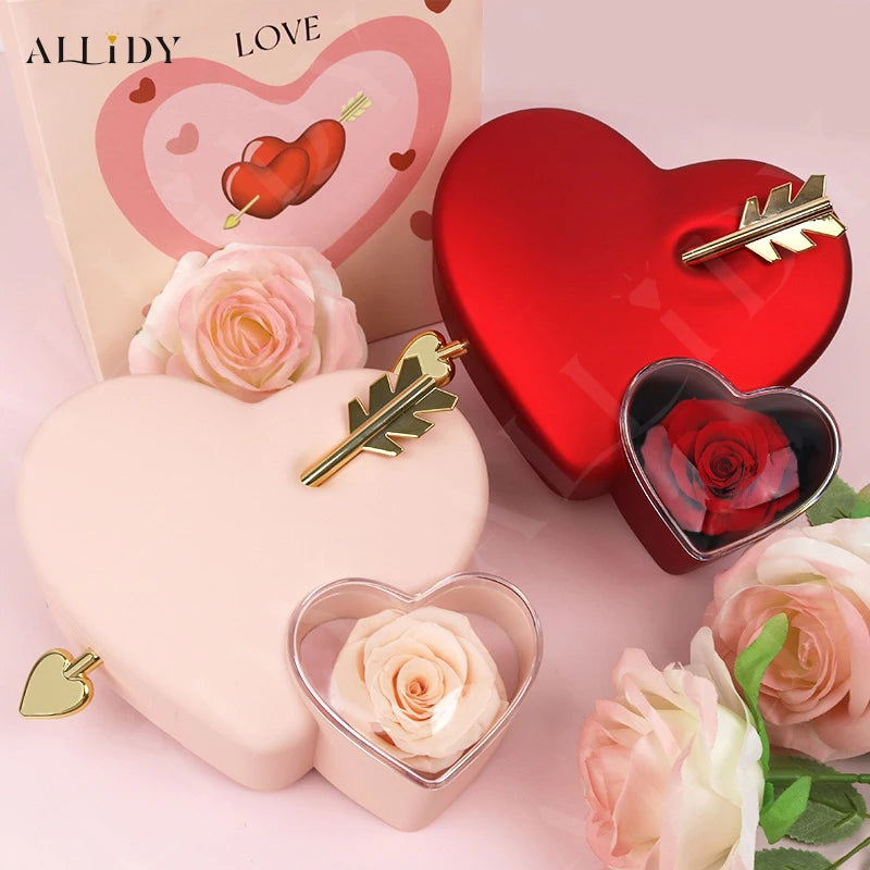 Romantic Heart-Piercing Rose Jewelry Box – A Timeless Valentine’s Keepsake Allidy Jewelry & Watches Store