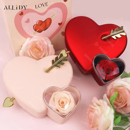 Romantic Heart-Piercing Rose Jewelry Box – A Timeless Valentine’s Keepsake Allidy Jewelry & Watches Store