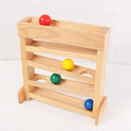 Juguete Montessori de Pista de Bolas para Niños Pequeños - Set de Rampas de Madera con 4 Bolas Coloridas