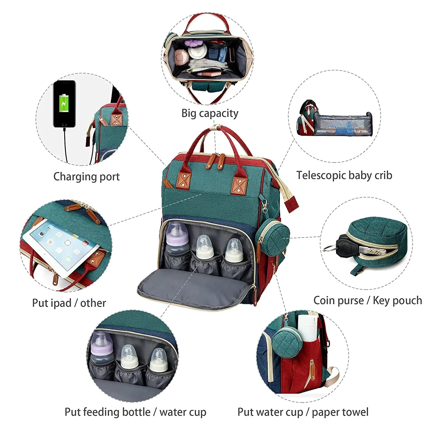 3-in-1 Diaper Bag & Baby Bed YOURSChoice Store